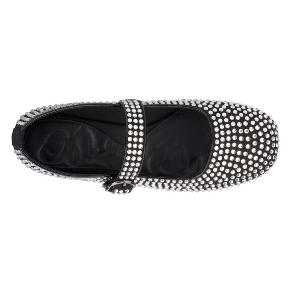 032 - Maryjane Flats Black with Rhinestones - Picture 3 of 3